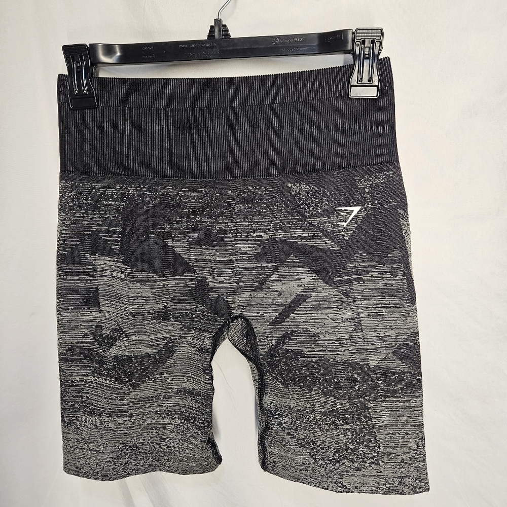 Gymshark Vital Seamless 2.0 Shorts Medium Size Black Marl Great Condition